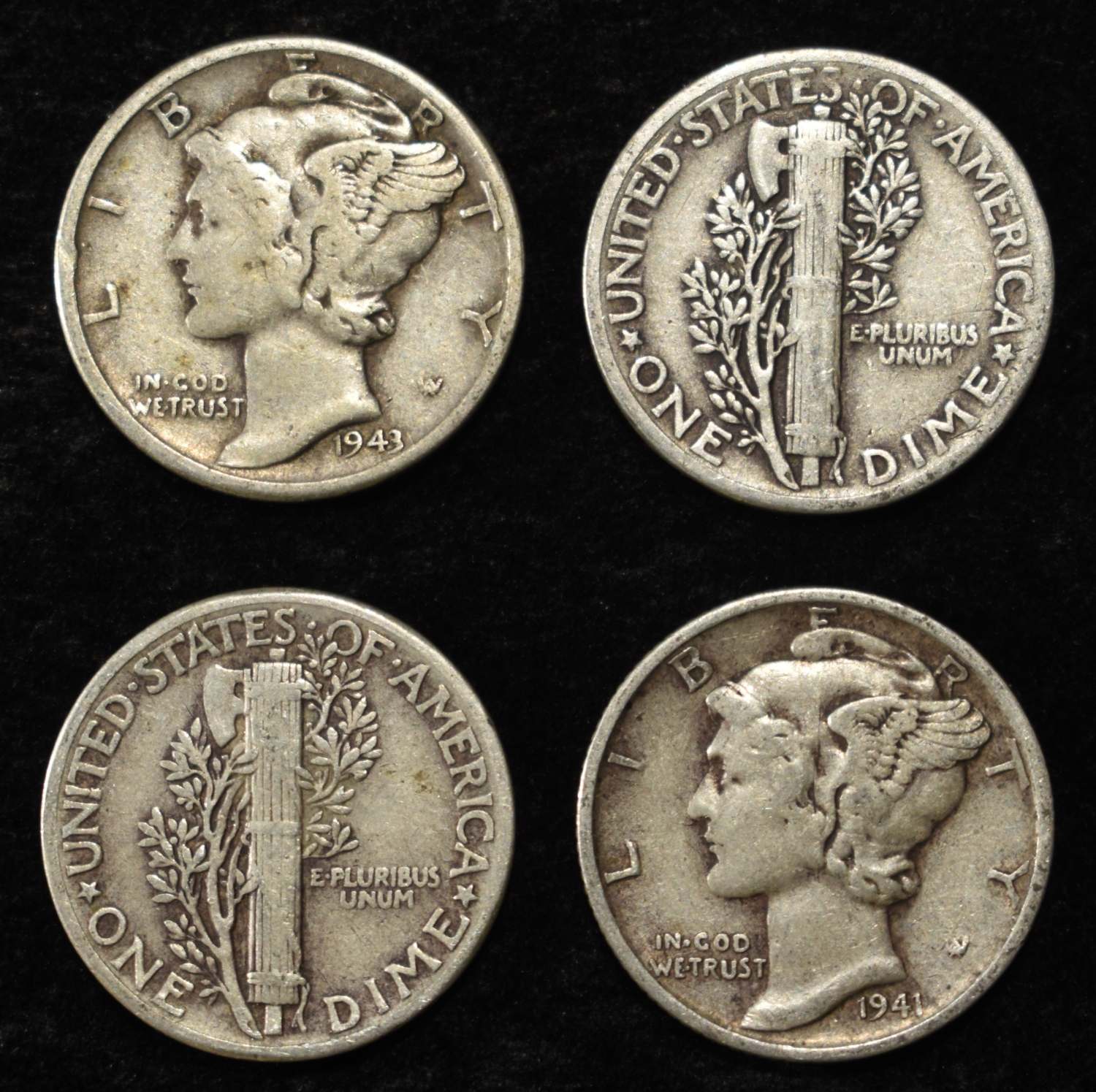 (50) MERCURY DIMES