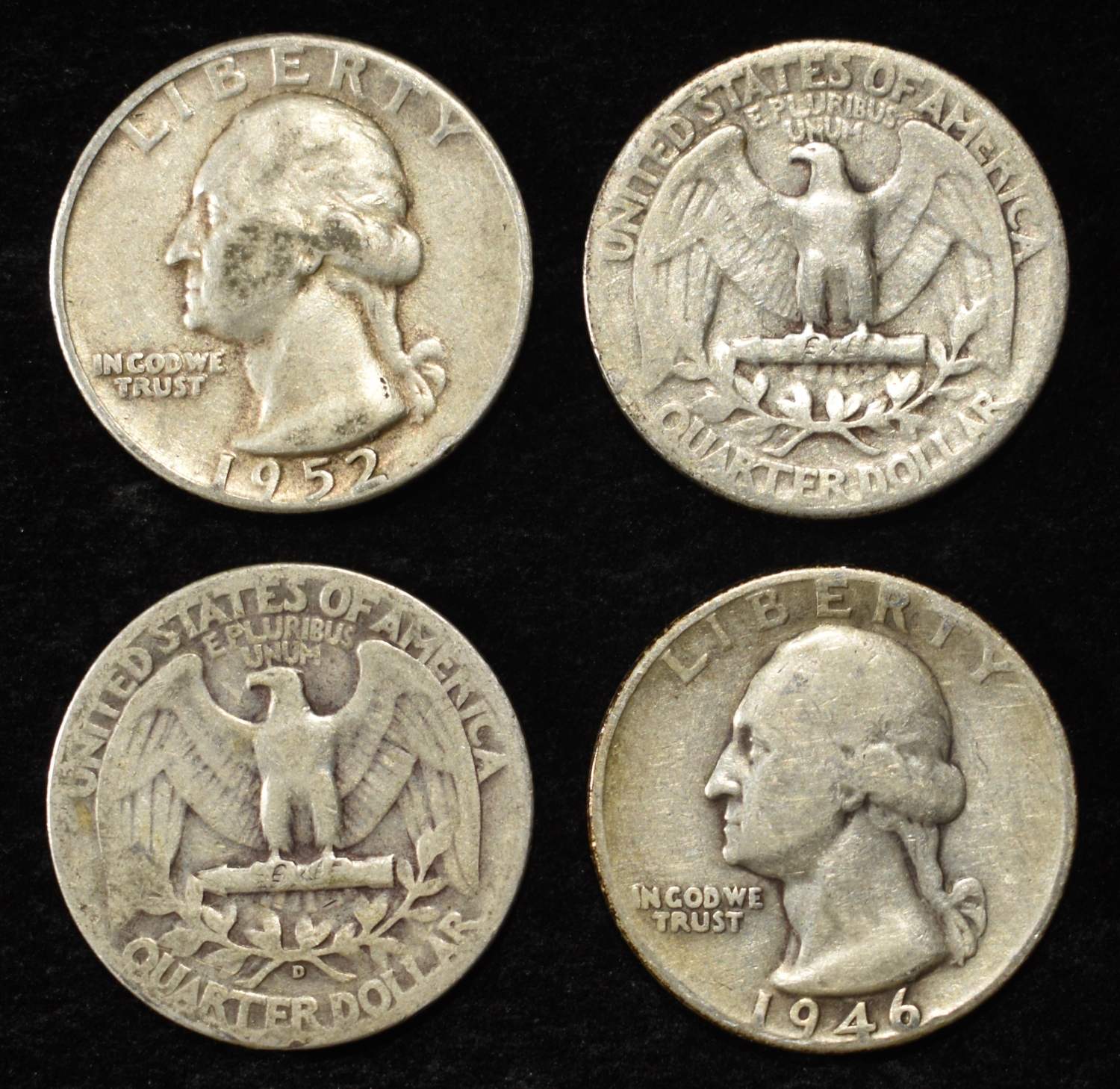 (20) 90% SILVER WASHINGTON QUARTERS