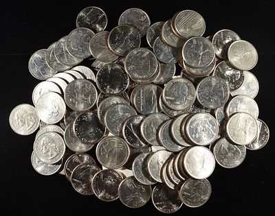 (89) WASHINGTON STATE QUARTERS. WEEKLY COIN & CURRENCY AUCTIONS ESTIMATE $90 - $130.