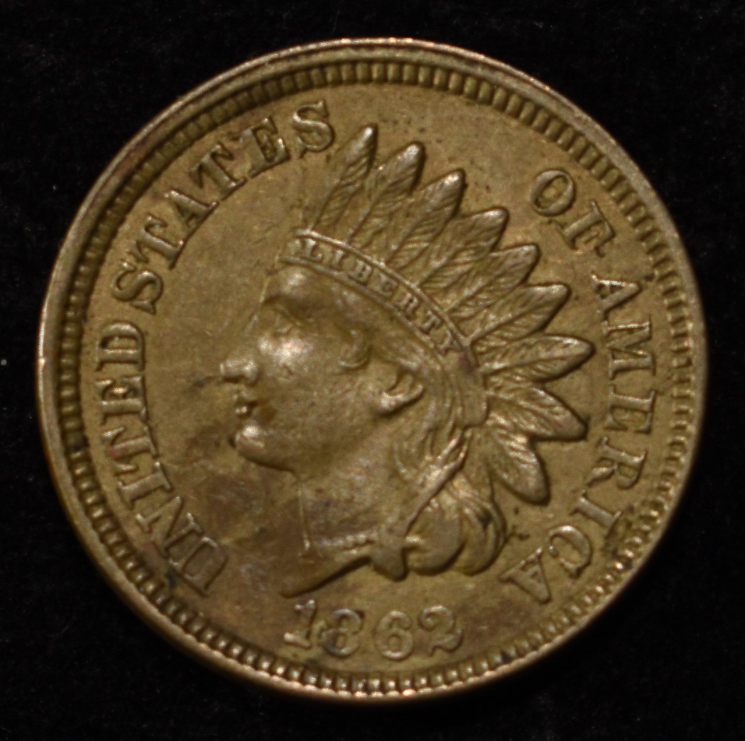 1862 INDIAN CENT AU