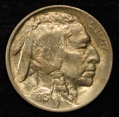 1913 T-2 BUFFALO NICKEL GEM BU. LEADERS IN ON-LINE AUCTIONS ESTIMATE $150 - $200.