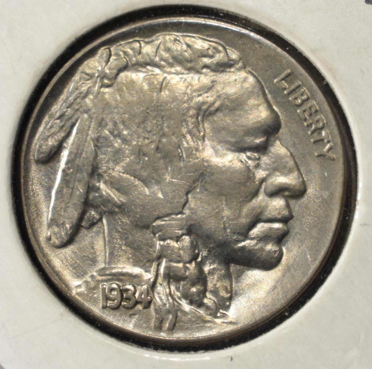 1934 BUFFALO NICKEL CH BU
