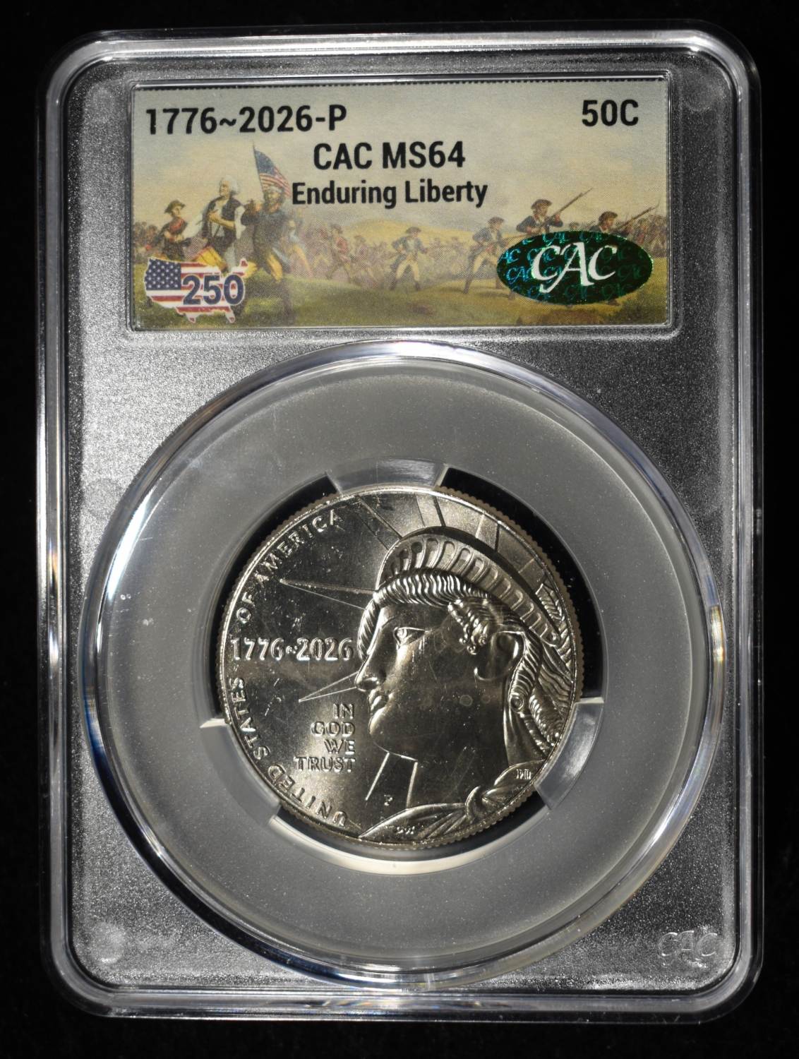 1776-2026-P ENDURING LIBERTY HALF DOLLAR CAC MS-64