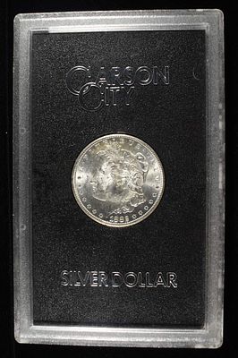 1882-CC MORGAN DOLLAR GSA CH BU. BID WITH SILVER CITY AUCTIONS ESTIMATE $450 - $550.