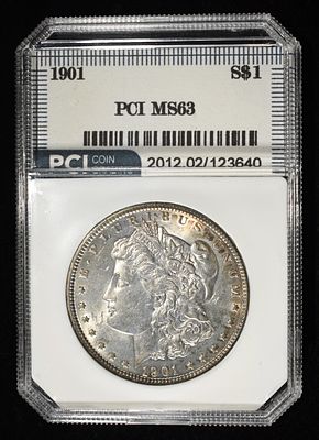1901 MORGAN DOLLAR PCI CH BU. TOP RATED AUCTION HOUSE ESTIMATE $5000 - $5500.
