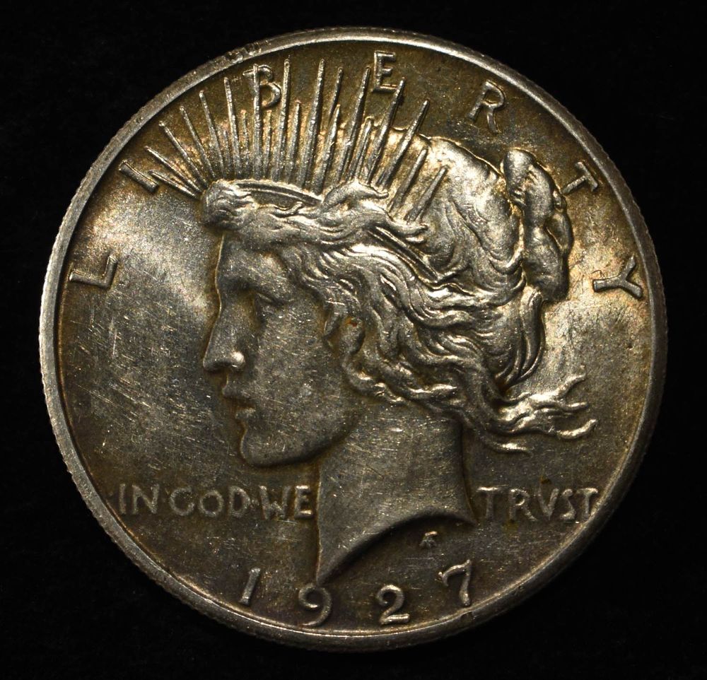 1927 PEACE DOLLAR BU. TOP RATED AUCTION HOUSE ESTIMATE $130 - $150.