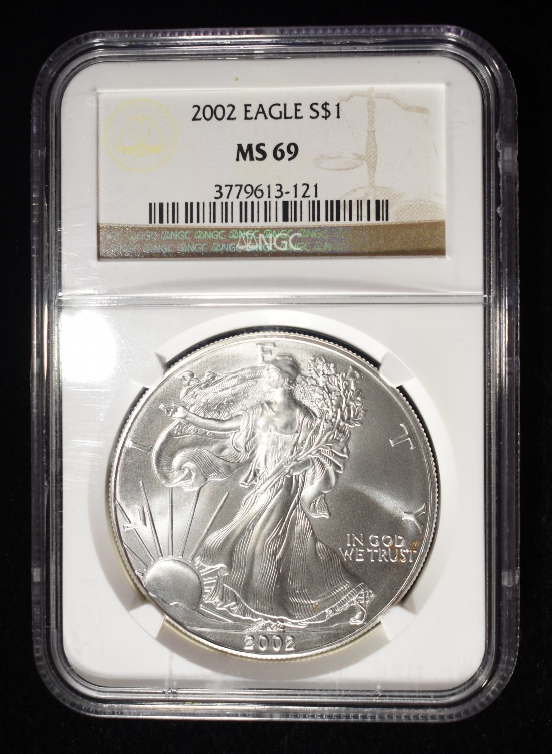 2002 AMERICAN SILVER EAGLE NGC MS69