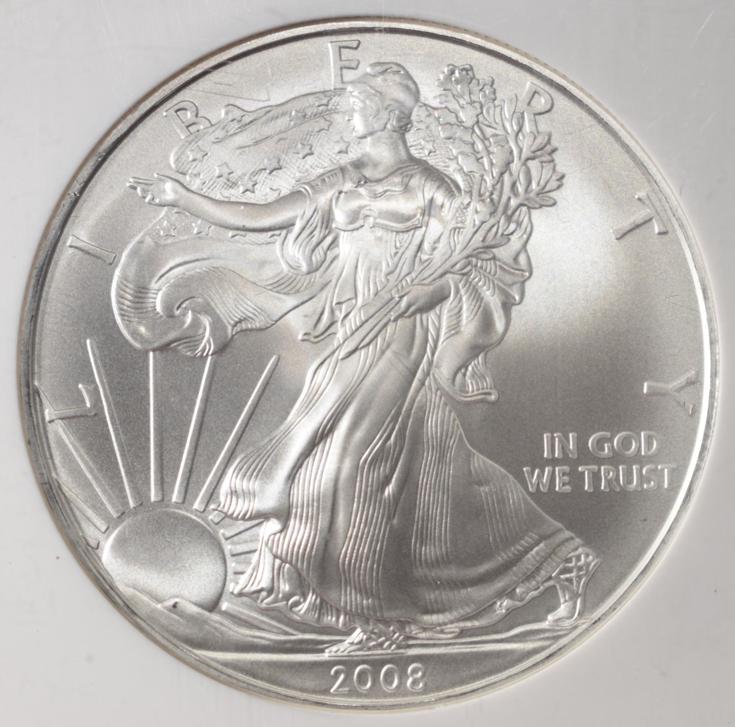 2008 AMERICAN SILVER EAGLE NGC GEM UNC