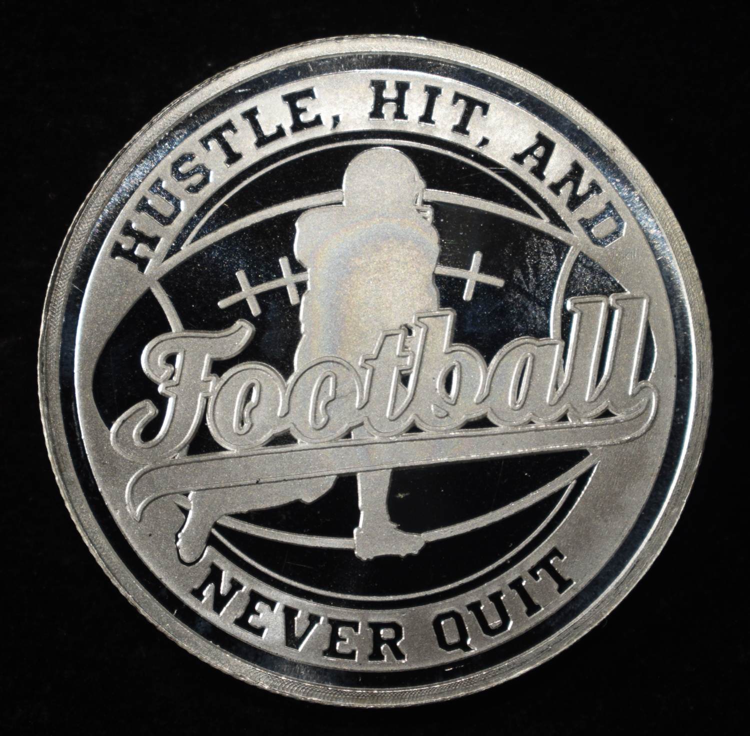 FOOTBALL 1 OZ .999 SILVER ROUND