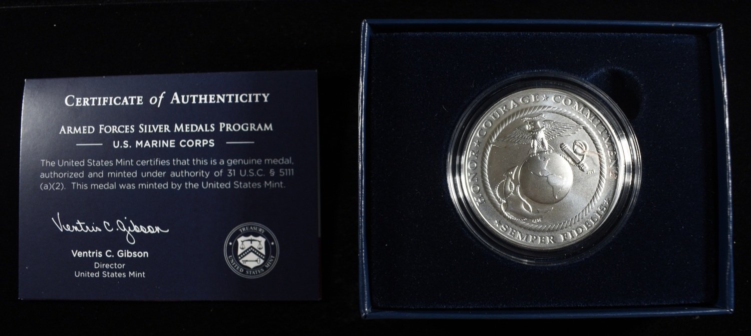 ARMED FORCES .999 SILVER MEDAL