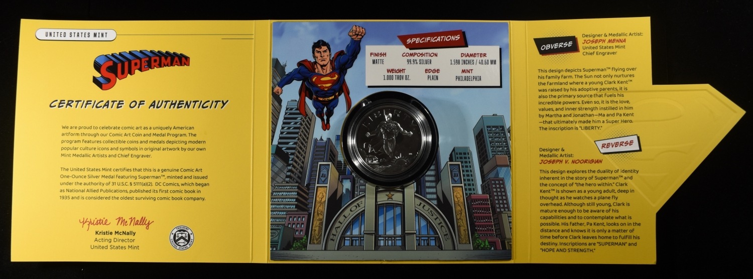 SUPERMAN 1 OZ .999 SILVER ROUND