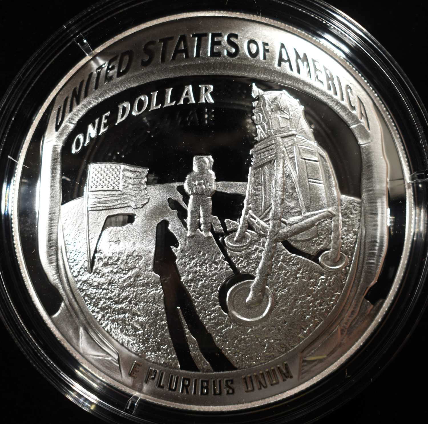2019 APPOLLO 11 PROOF 5 OZ .999 SILVER ROUND