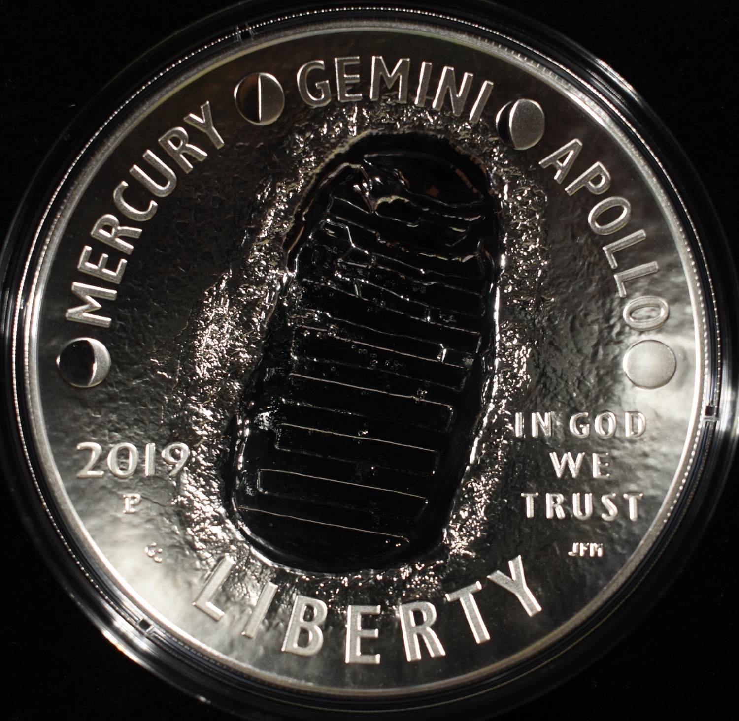 2019 APPOLLO 11 PROOF 5 OZ .999 SILVER ROUND