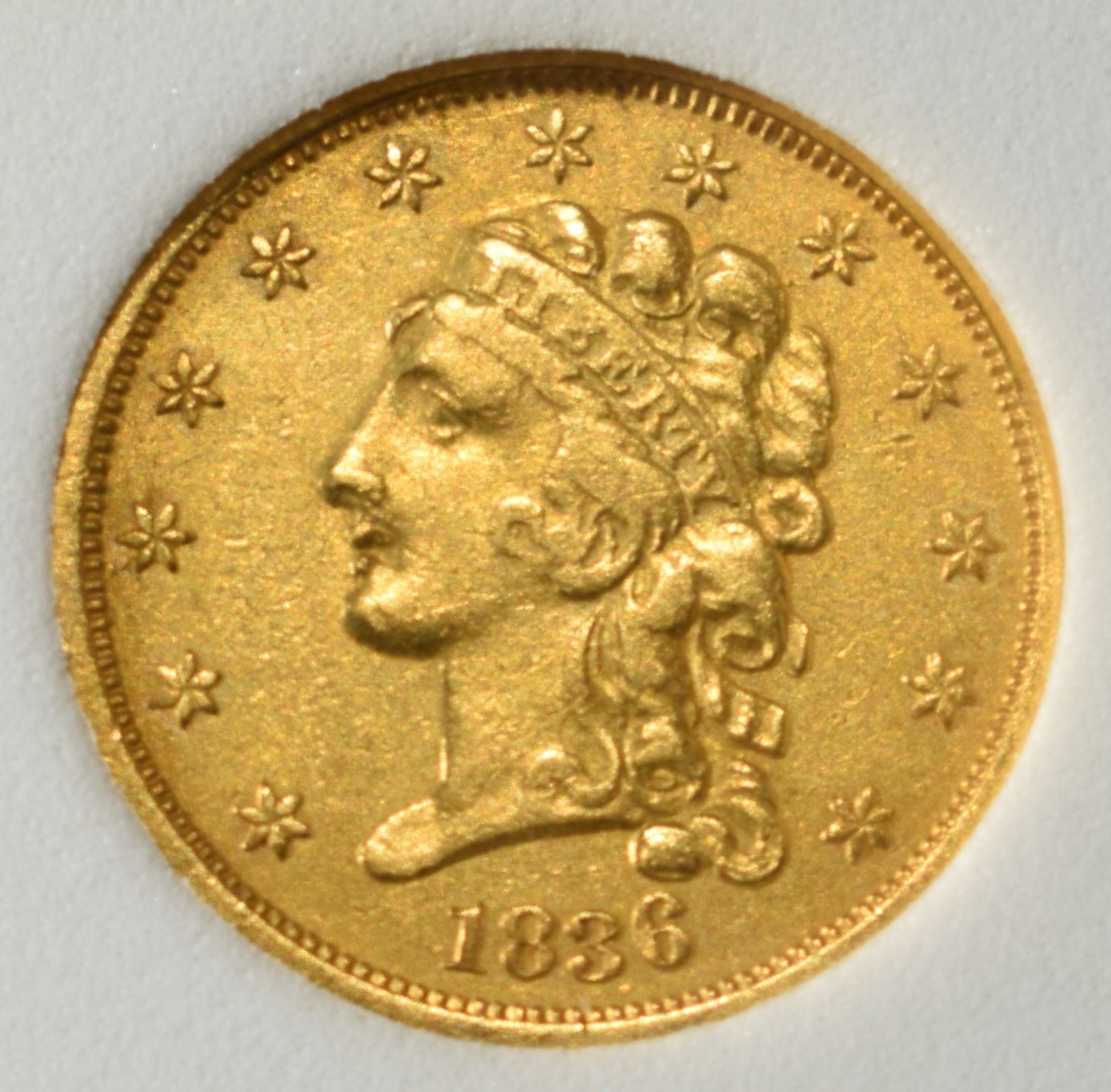 1836 $2.50 LIBERTY GOLD PCI BU
