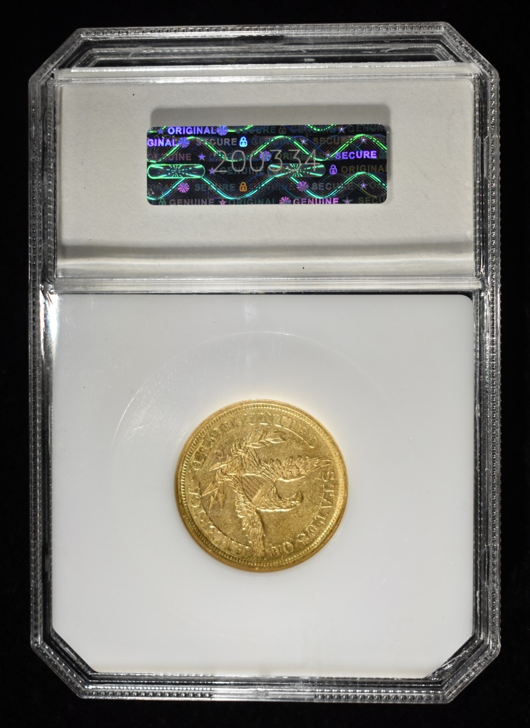 1857-C $5 GOLD PCI BU