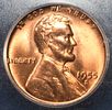1955-S WHEAT CENT ICG MS67+RD. BID WITH SILVER CITY AUCTIONS ESTIMATE $140 - $190.Image - 1