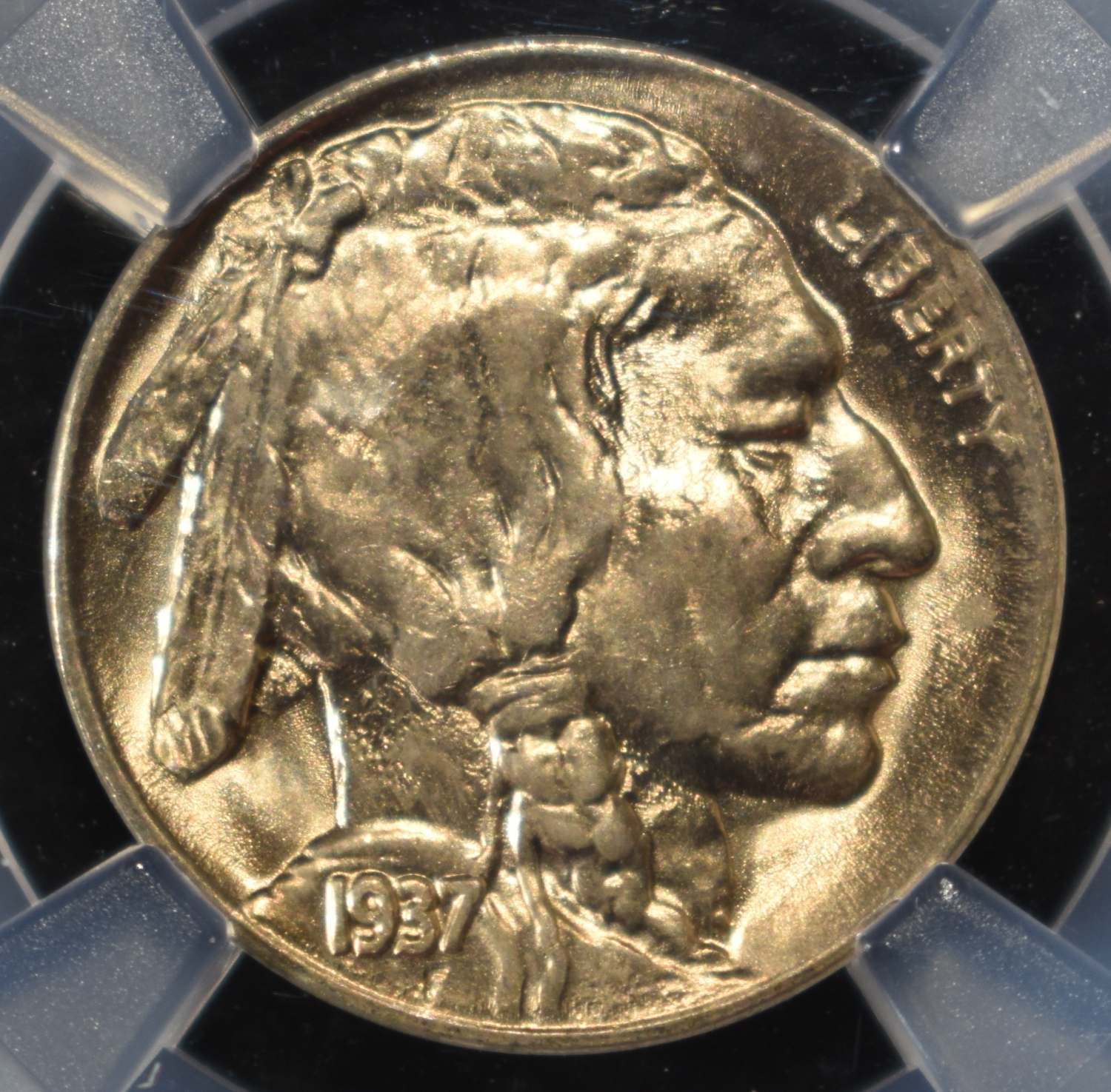1937-D BUFFALO NICKEL NGC MS66