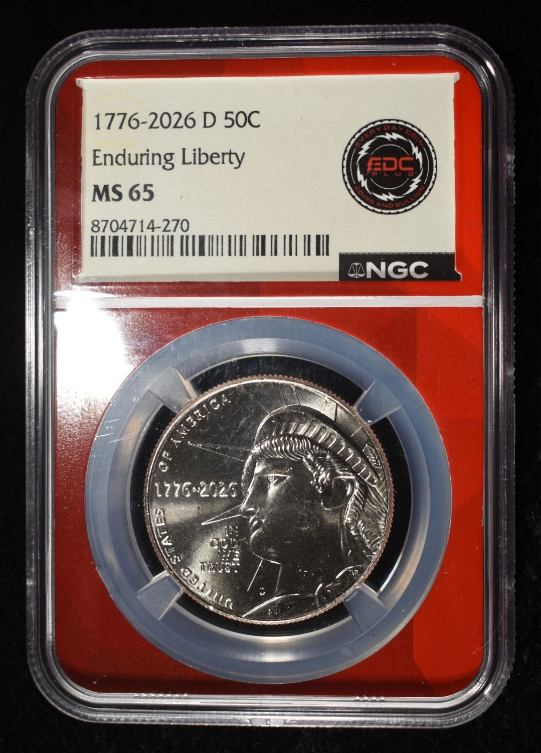 1776-2026-D 50C ENDURING LIBERTY NGC MS65