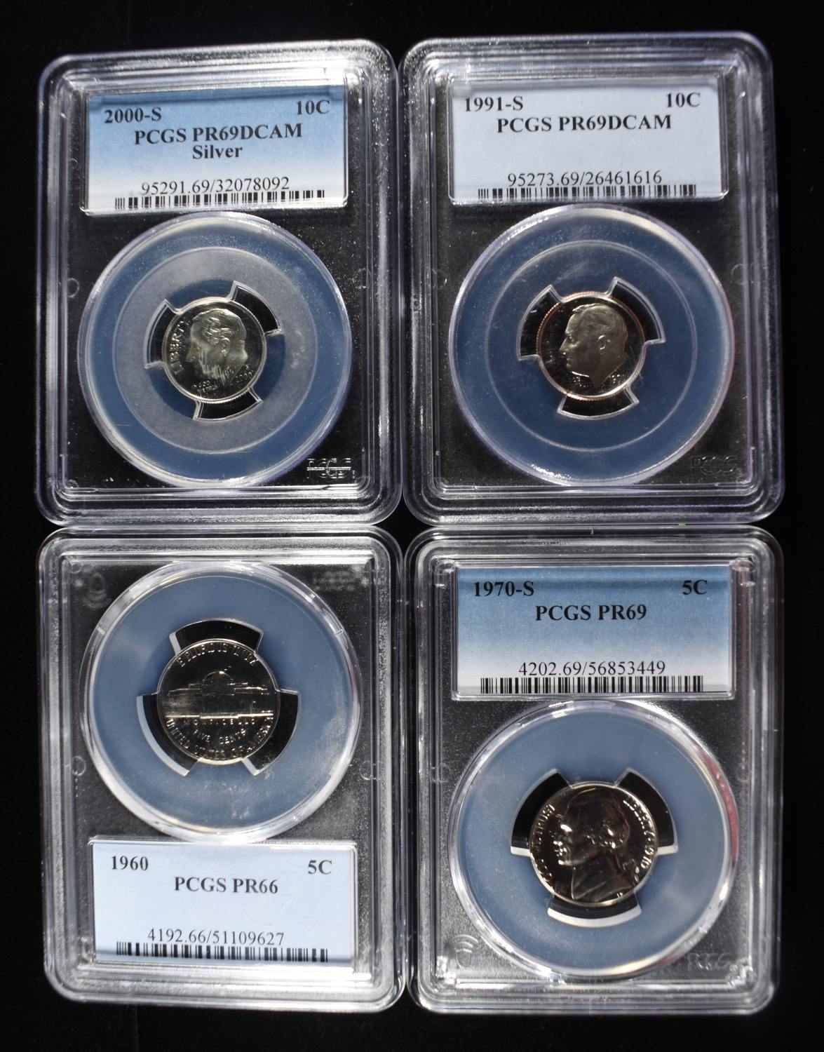 (4) PCGS GRADED COINS
