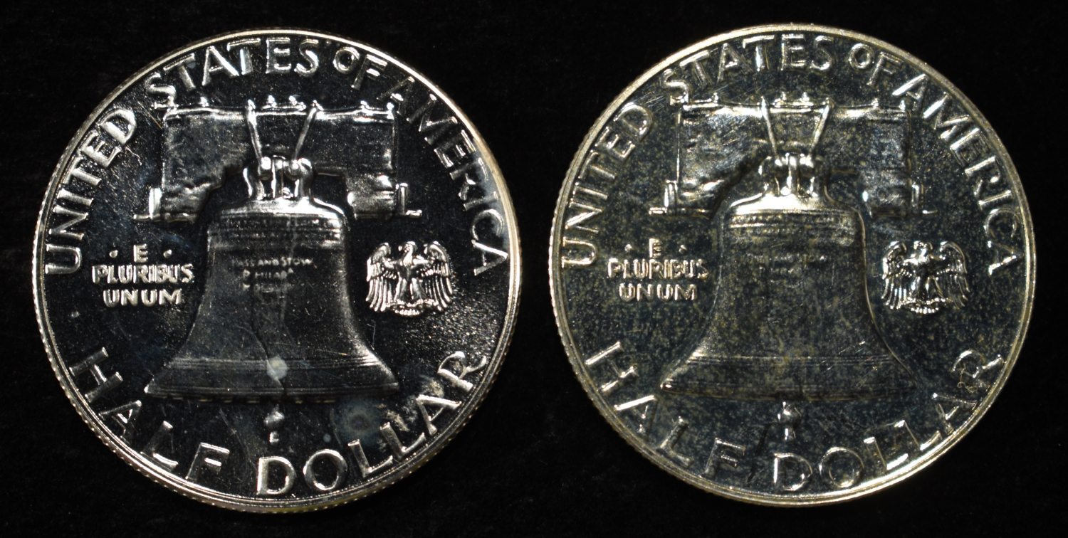1959 & 1960 FRANKLIN HALF DOLLARS CH PROOF