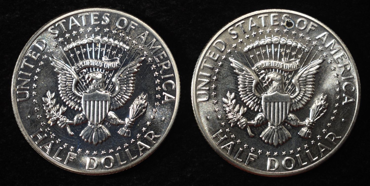 (2) 90% SILVER 1964 KENNEDY HALF DOLLARS PROOF BU