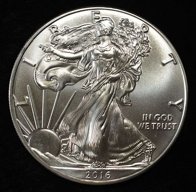 2016 AMERICAN SILVER EAGLE. CHECK OUT OUR UPCOMING AUCTIONS ESTIMATE $110 - $160.