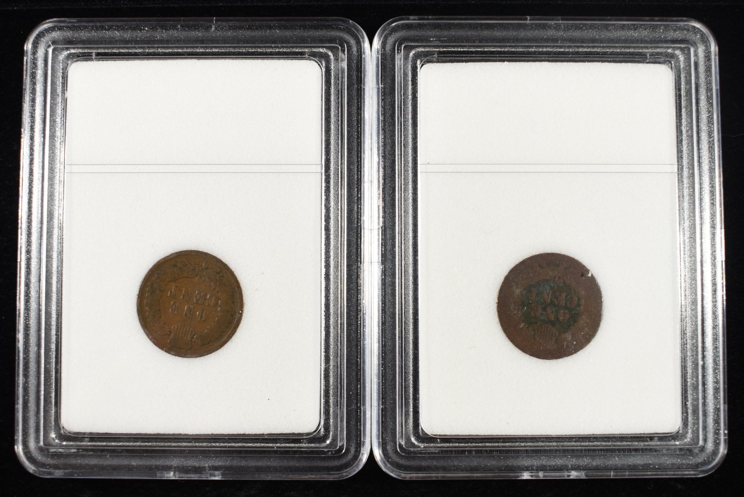 (50) INDIAN CENTS IN CASES