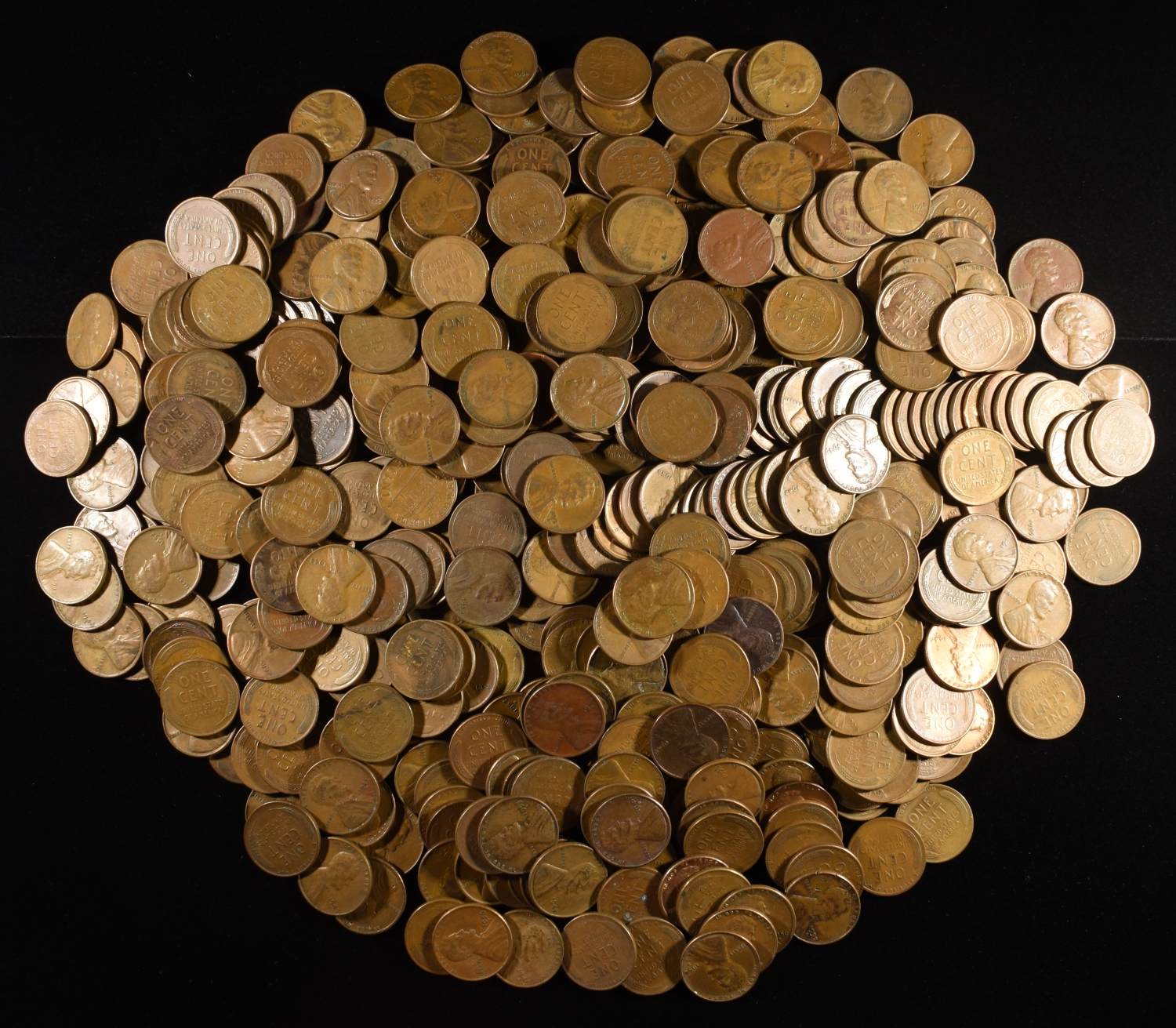 (500) WHEAT CENTS: MIXED DATES