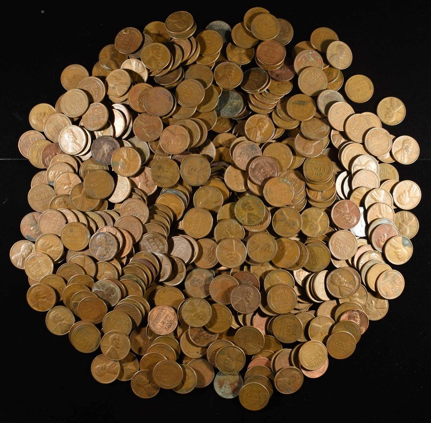 (500) 40'S & 50'S WHEAT CENTS