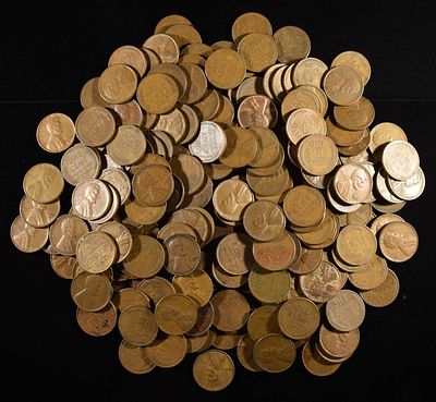 200 "S" MINT WHEAT CENTS. TOP RATED AUCTION HOUSE ESTIMATE $100 - $120.