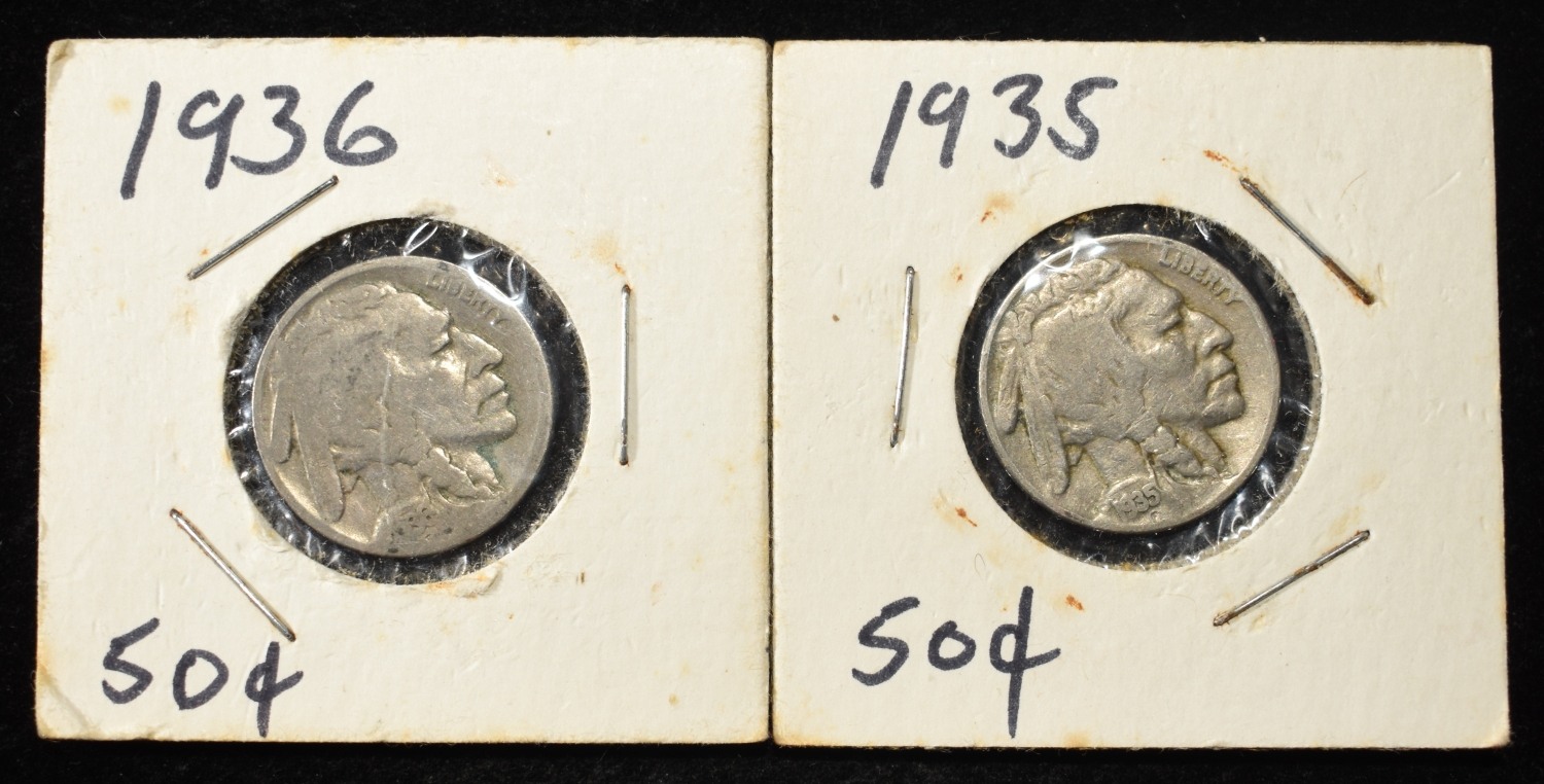 (20) 1935 & (20) 1936 BUFFALO NICKELS