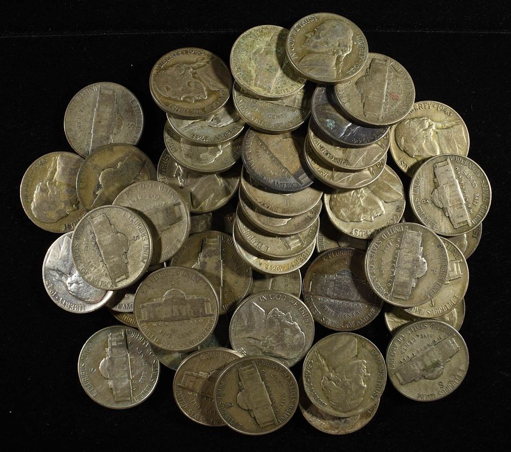 (50) WAR NICKELS. CHECK OUT OUR UPCOMING AUCTIONS ESTIMATE $220 - $270.