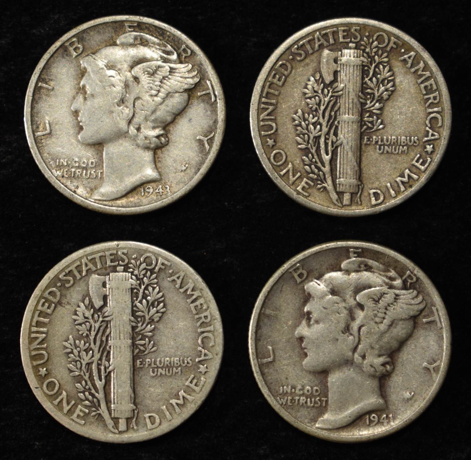 (50) MERCURY DIMES
