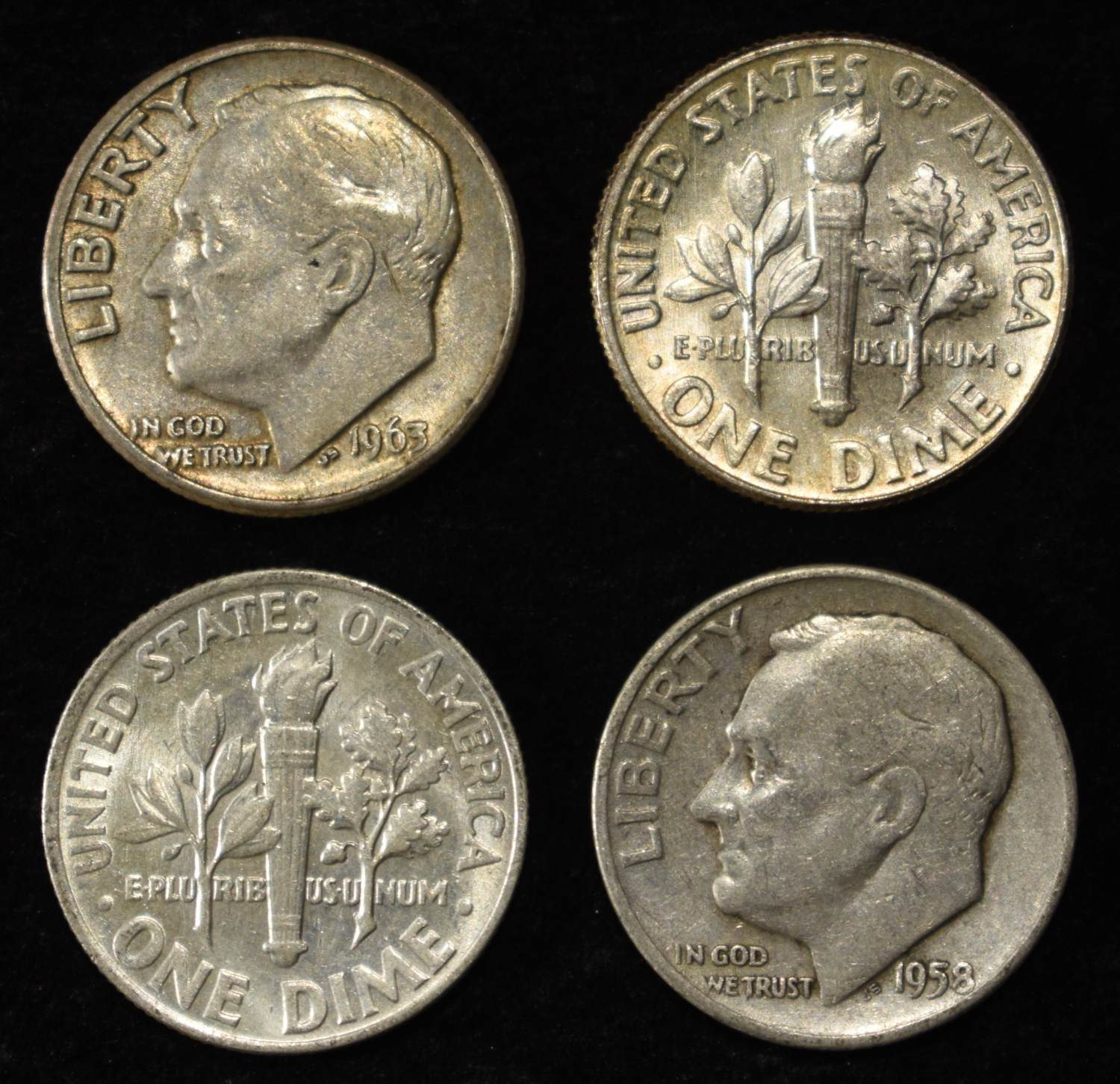 (50) ROOSEVELT DIMES 90% SILVER