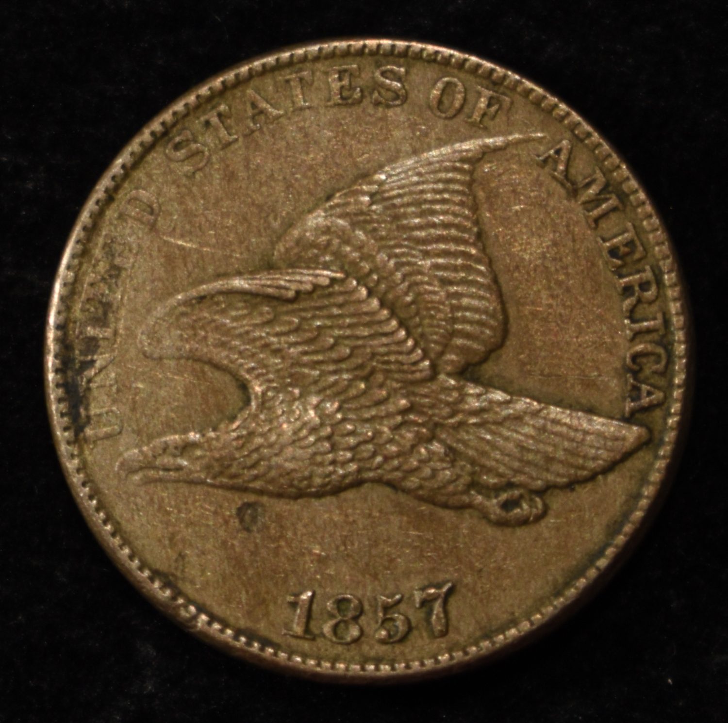1857 FLYING EAGLE CENT AU