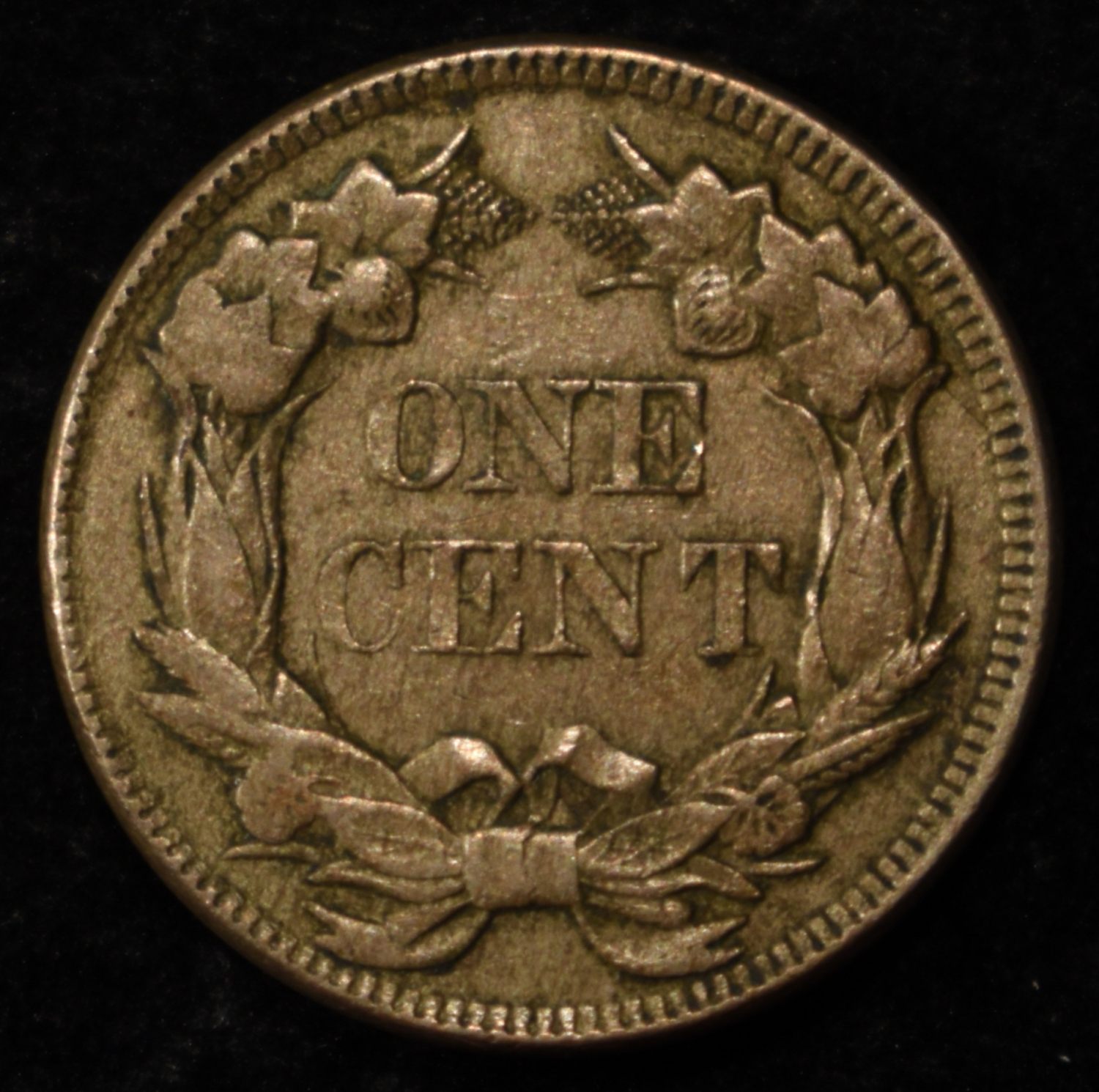 1857 FLYING EAGLE CENT AU