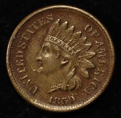 1859 INDIAN CENT AU. BID WITH SILVER CITY AUCTIONS ESTIMATE $220 - $270.