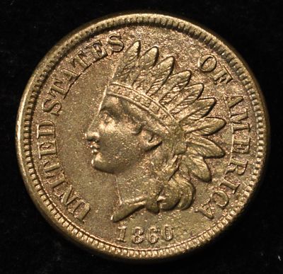 1860 INDIAN CENT AU. LEADERS IN ON-LINE AUCTIONS ESTIMATE $110 - $160.