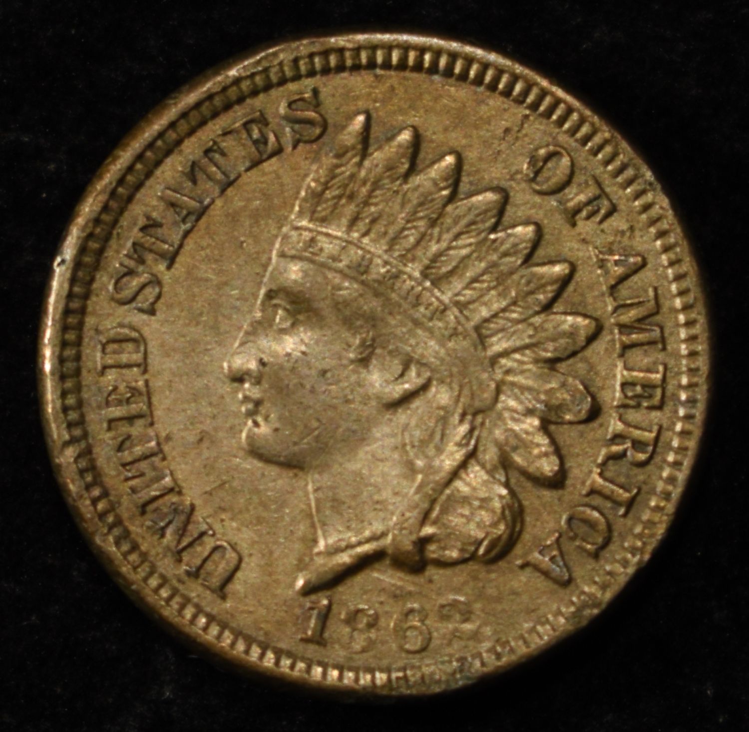 1862 INDIAN CENT AU