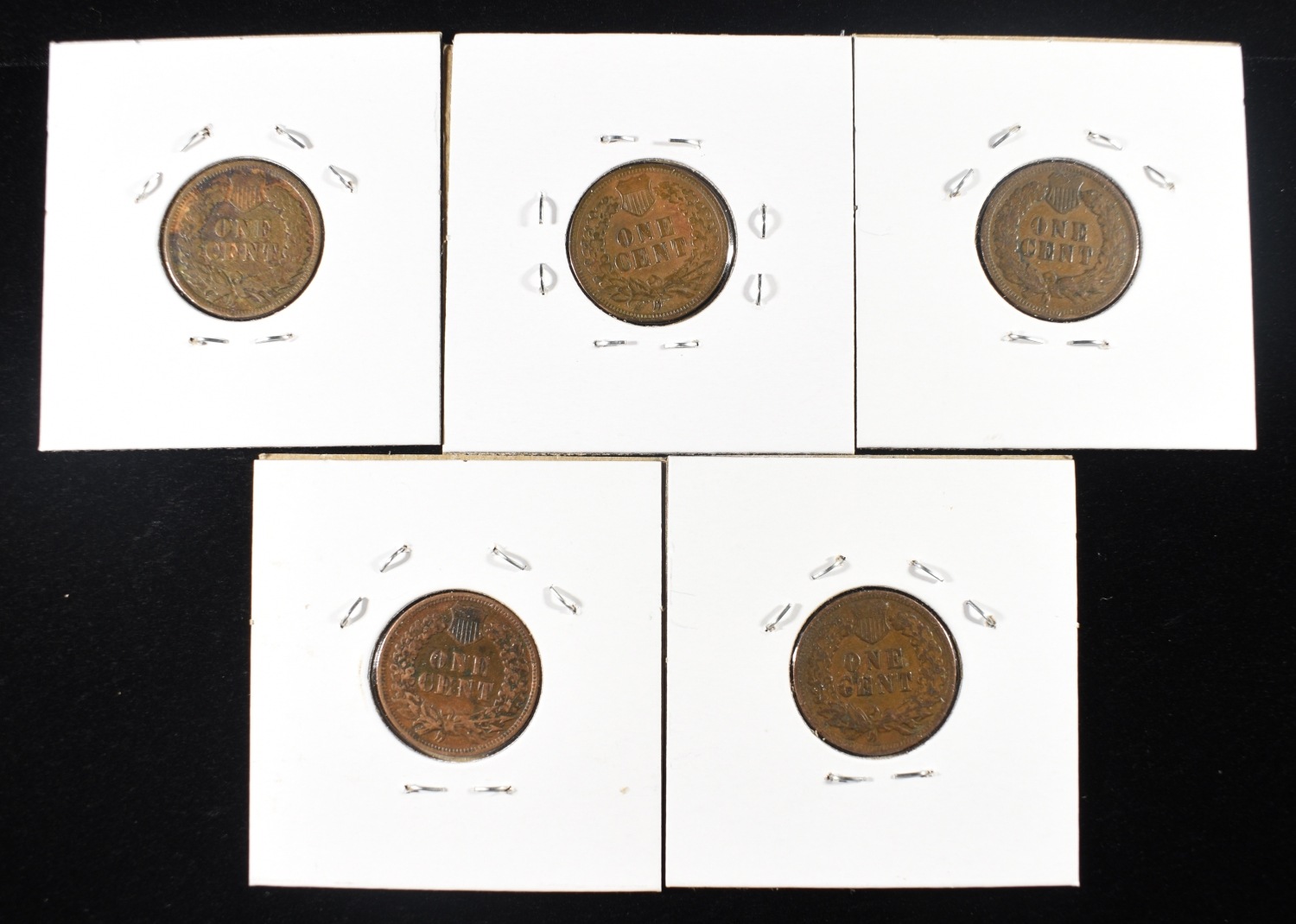 (5) INDIAN CENTS
