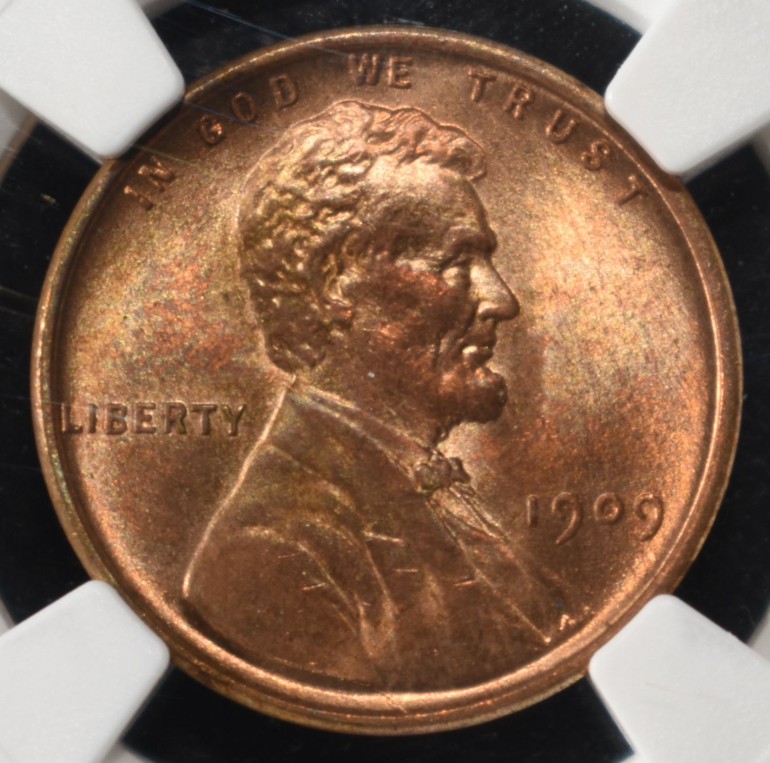 1909 VDB WHEAT CENT NGC MS65RB