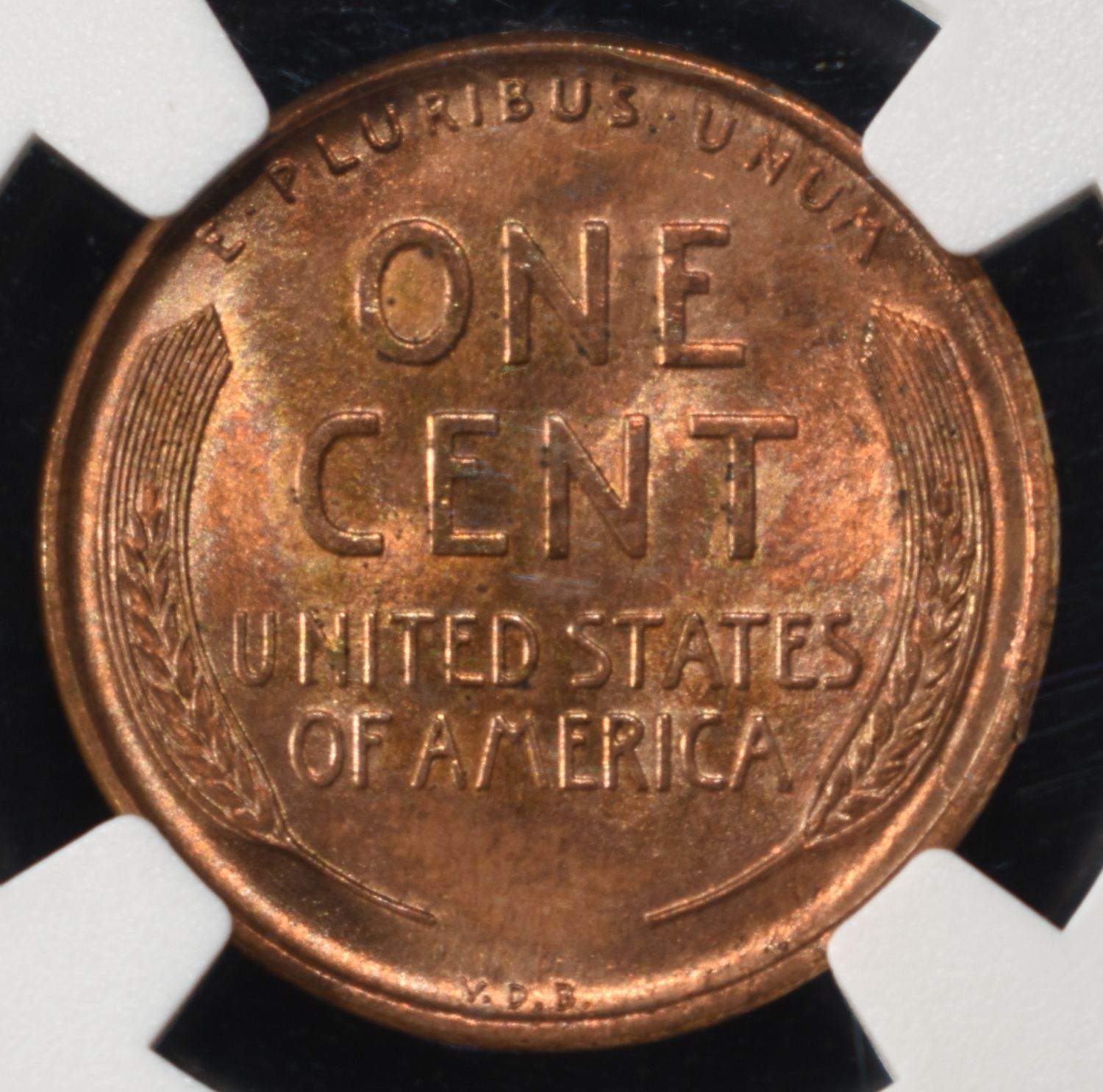 1909 VDB WHEAT CENT NGC MS65RB
