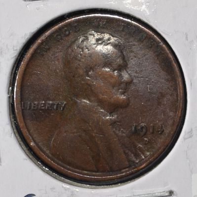 1914-D WHEAT CENT VF/XF. WEEKLY COIN & CURRENCY AUCTIONS ESTIMATE $650 - $750.