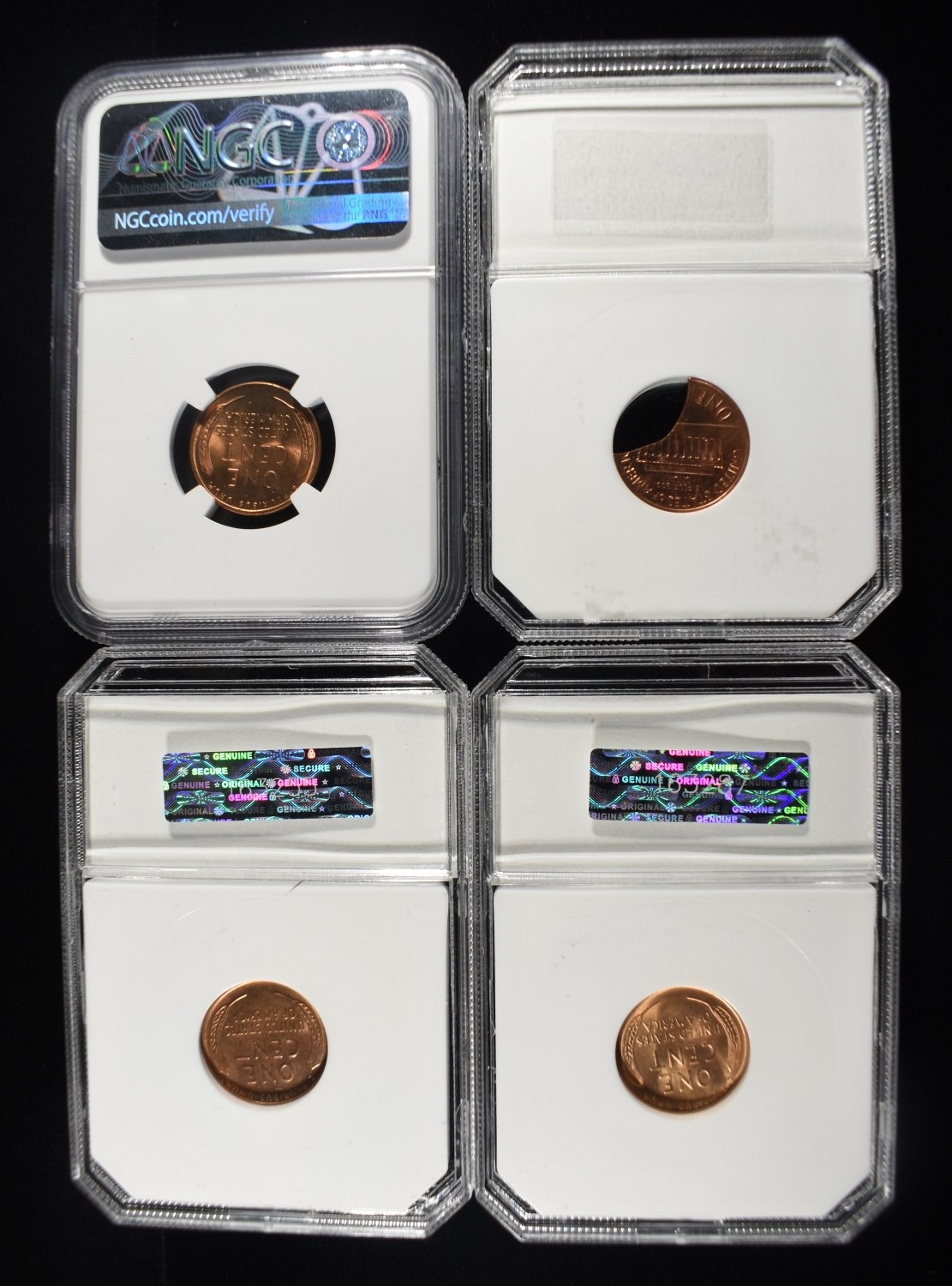 (4) GRADED LINCOLN CENTS