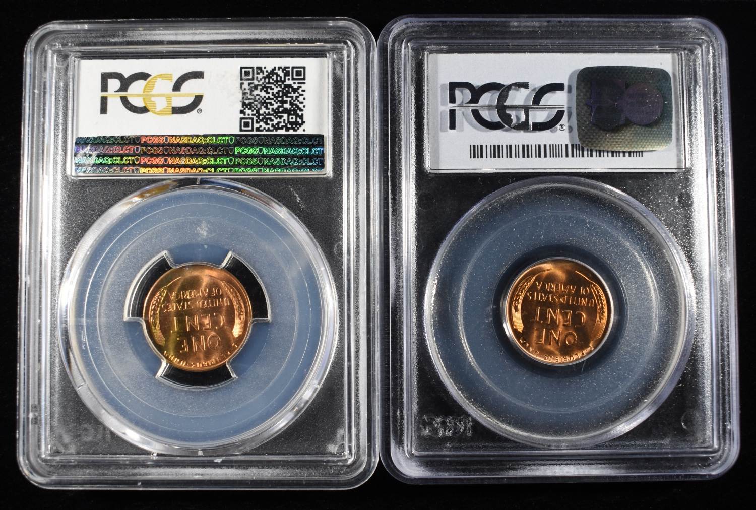 1941 & 1946-S WHEAT CENT PCGS MS66RD
