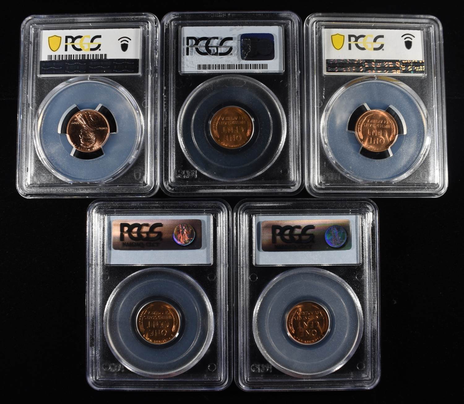 (5) PCGS GRADED LINCOLN CENTS