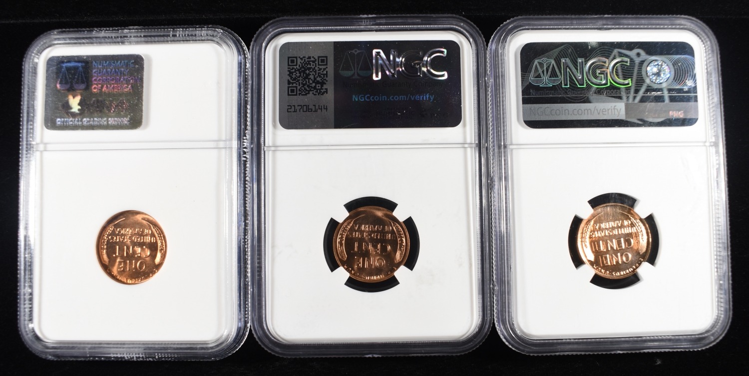 (3) NGC GRADED WHEAT CENTS