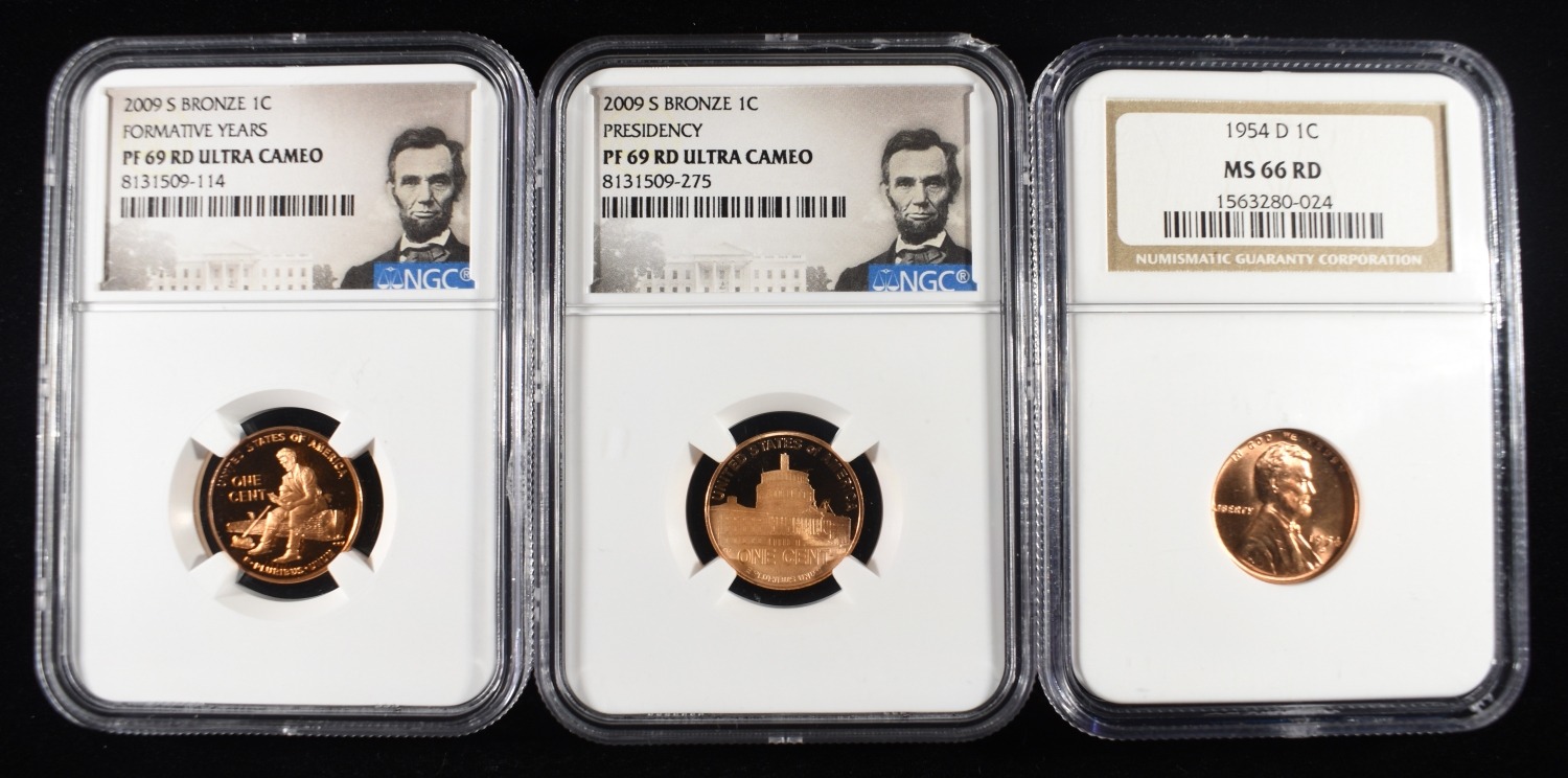 (3) NGC GRADED LINCOLN CENTS