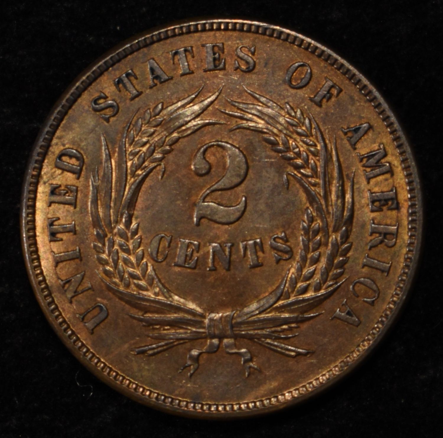 1869 2 CENT PIECE BU BN