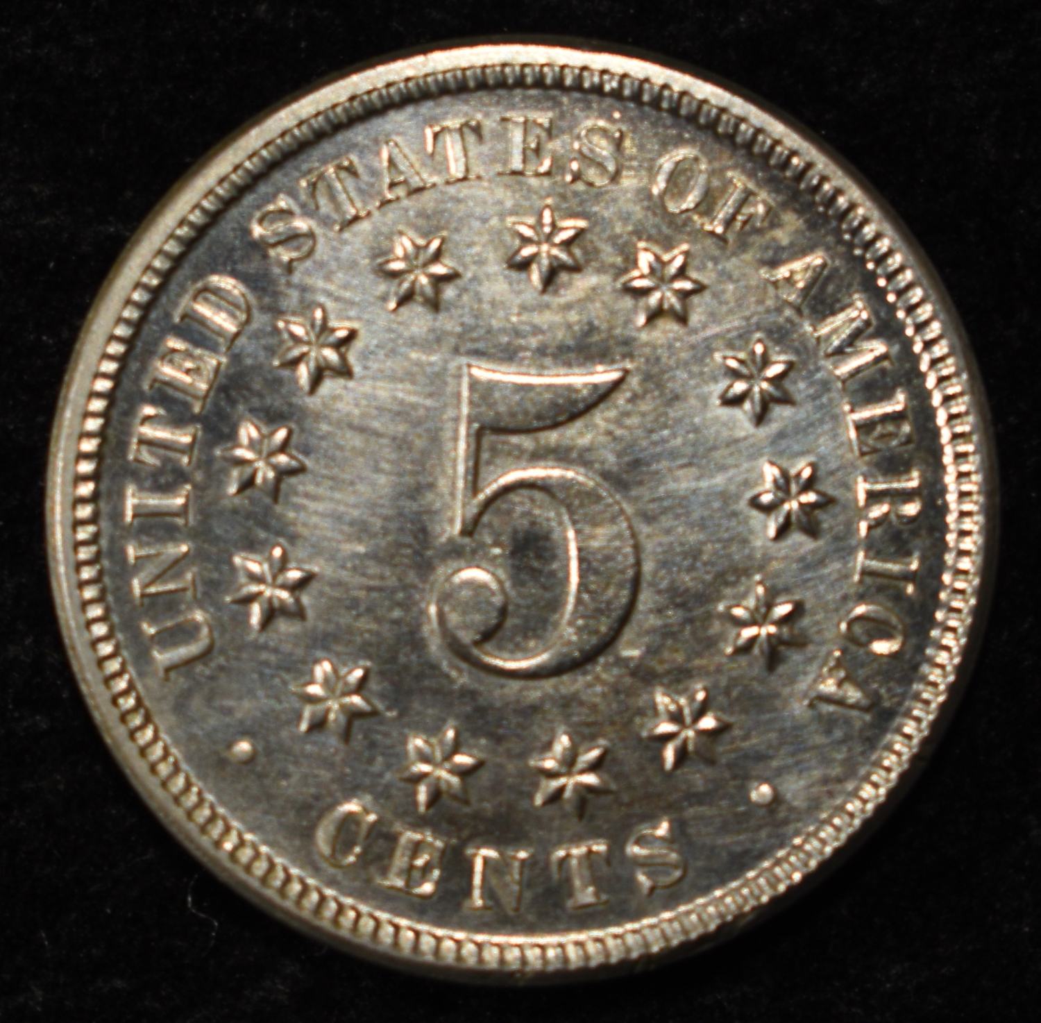 1871 SHIELD NICKEL GEM PROOF